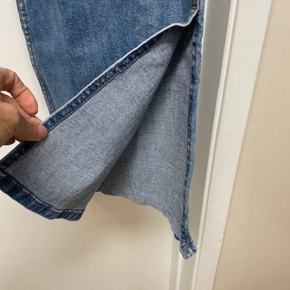 EUC WRANGLER + STAUD The Bikini‎ Jean Flare Slits Blue Jeans - Picture 10 of 14